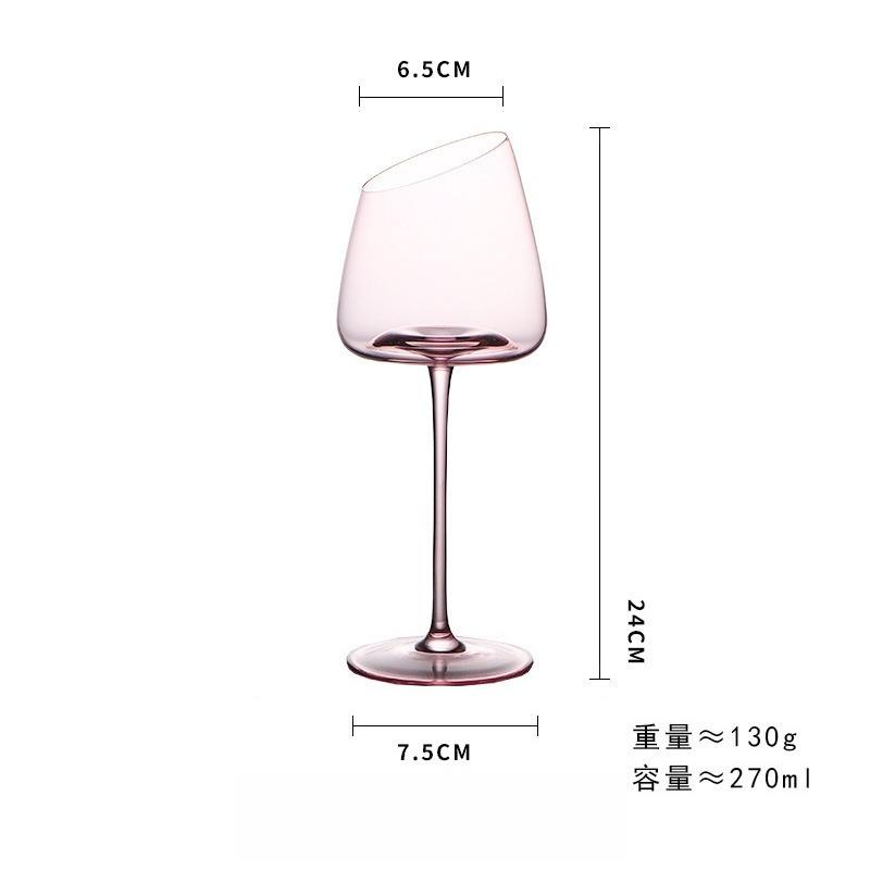 Hand-blown Make Red Wine Glass Simple Glass Transparent Champagne Wine Household Large-bellied High-footed Cup Drinking Utensil