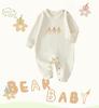 YIN OON Baby Clothes for Boys and Long Sleeve Outing Newborn Cute Bear Print Baby Baby Size 66 Open Girls, Fall/Winter, Romper, Coverall, Innerwear,