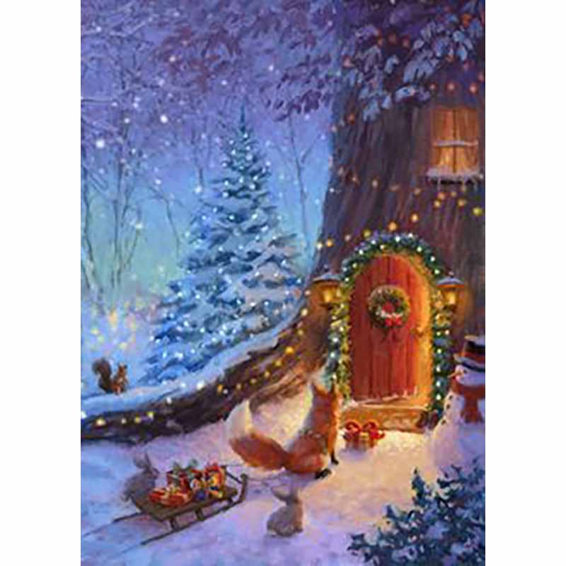 5D Diy Diamond Painting Snow Scene Diamond Embroidery Christmas Gift Landscape Mosaic Resin Home Decor Girl Hobby Full Drill