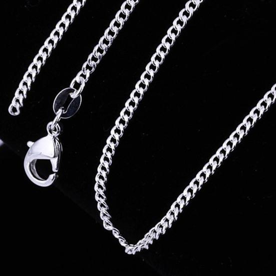Hip Hop Silver Color Chain Necklace Copper Thick Long Unisex Necklace Jewelry Accessory