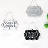 Double-sided Open/Closed License Plate Store Wall Decor Restrooms Tin Sign Vintage Road Guide Metal Sign Painting Plaques Poster