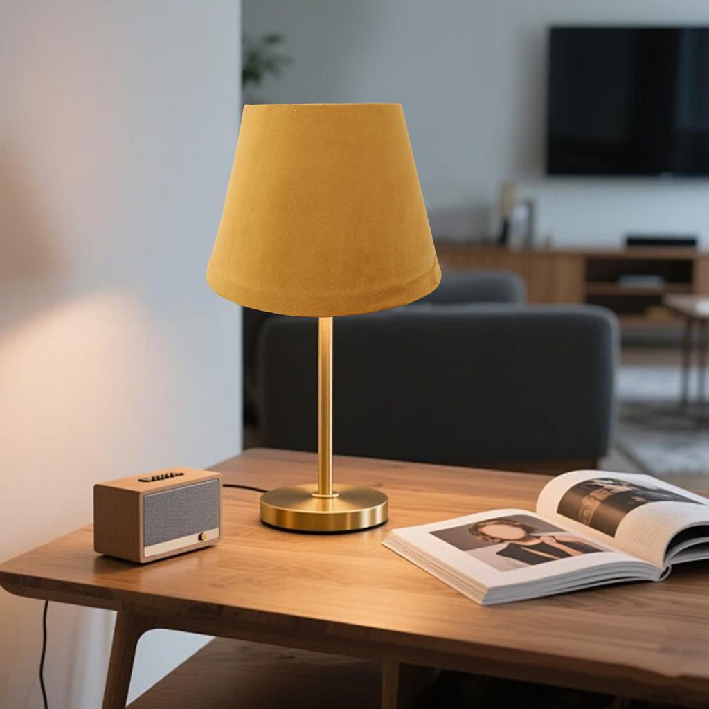 Lamp Shade Modern Velvet Fabric Lampshade E27 E14 Universal Use Table Lamp Cover for Bedroom Living Room Type 2