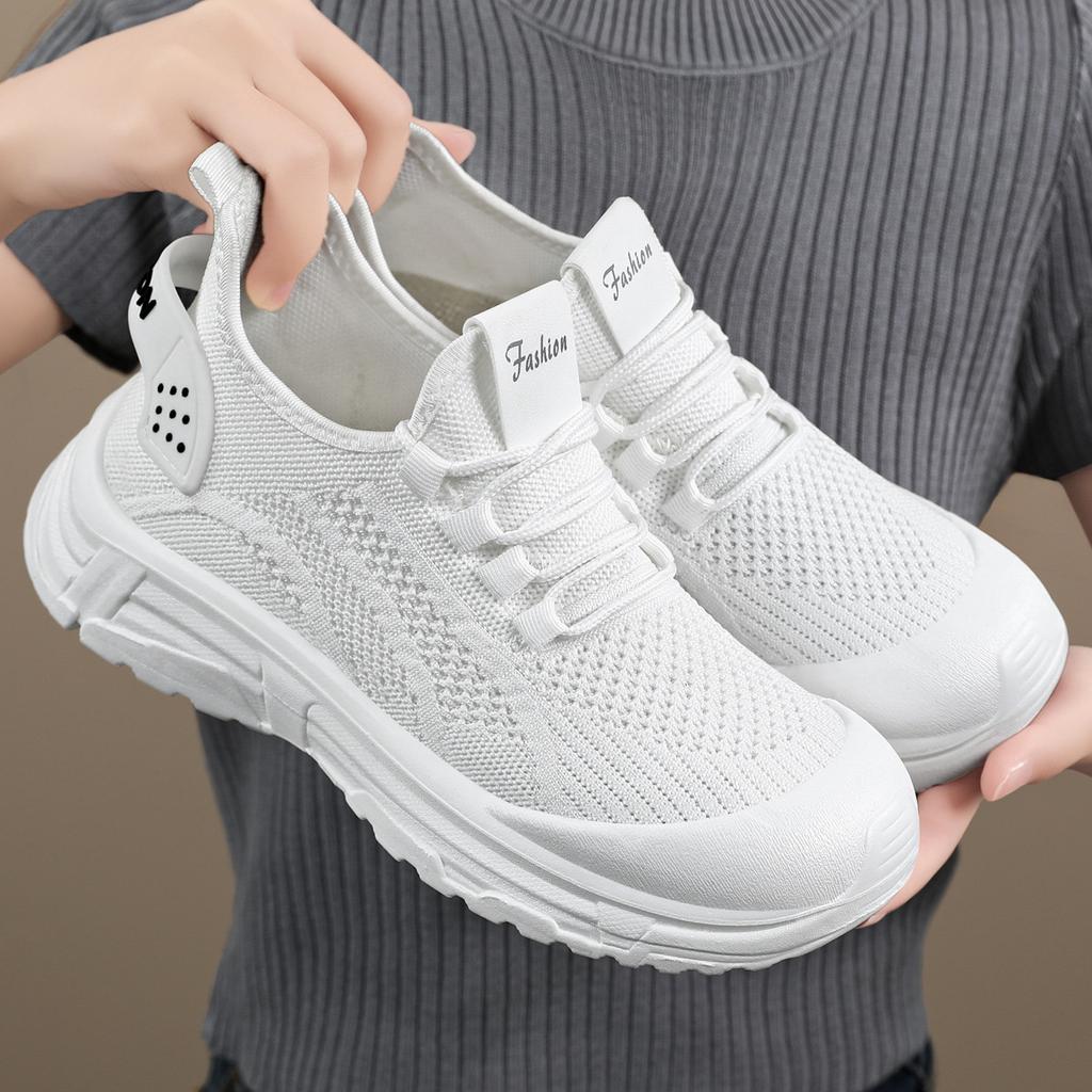 Shoes women's autumn breathable mesh shoes soft sole comfortable women's single shoes not tired feet running shoes fashionable versatile sports shoes