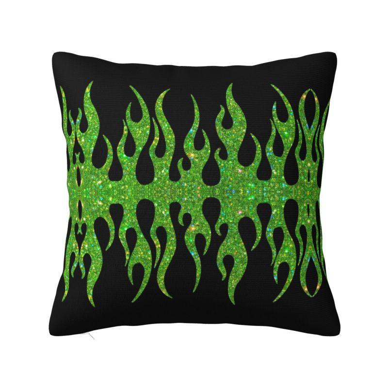 Fashion Red Burning Fire Racing Flames Cushion Cover Velvet Throw Pillow Case for Car Square Pillowcase Bedroom Decoration