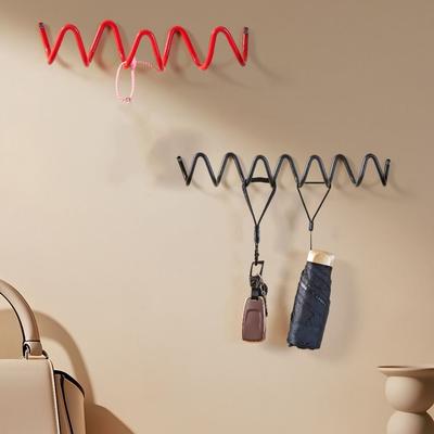Wavy Shape Metal Wall Hook Minimalist Waterproof Door Back Clothes Hook Creative Wall Mounted Background Decorative Hook