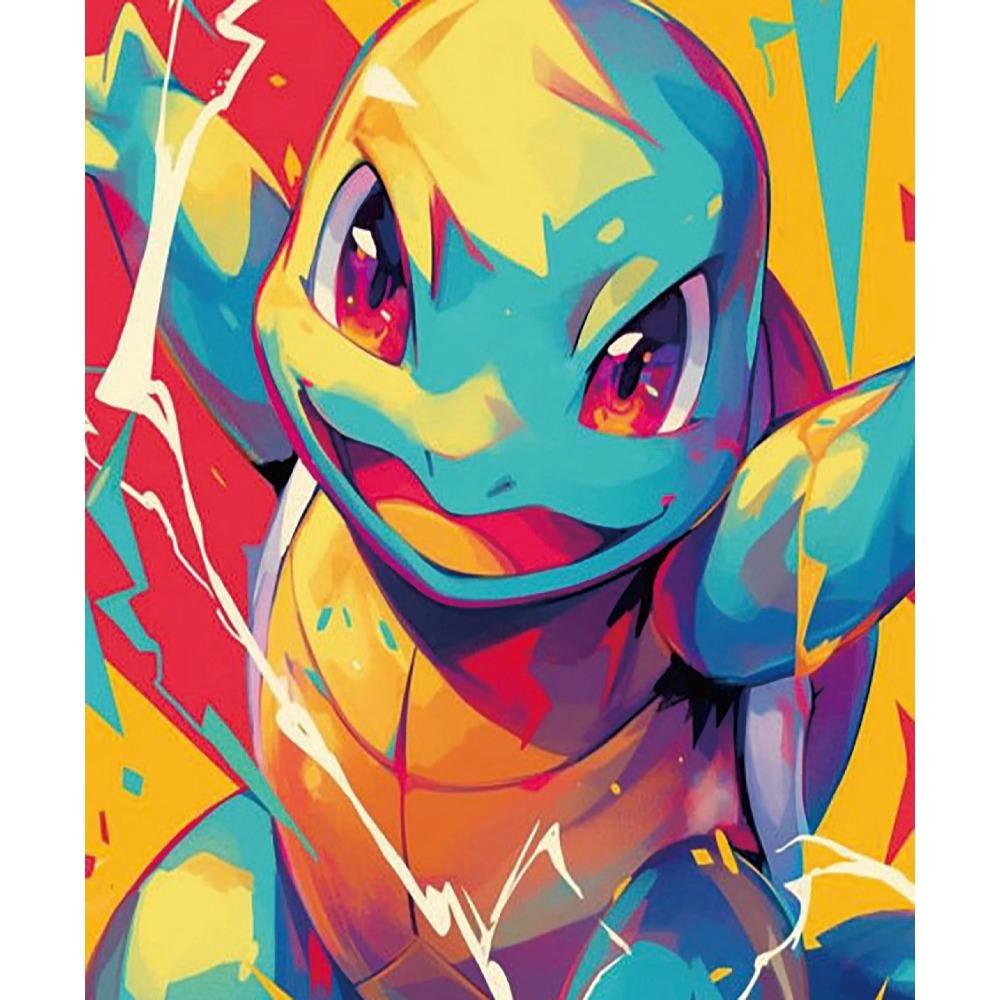 Pokemon Home Decoration Canvas Painting HD Anime Colorful Poster Figure Squirtle Gengar Pikachu Charmander Wall Art Picture Gift