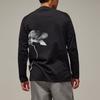 Y-3 SS24 GFX Long Sleeve Tee With Graphic Print Unisex Tops Black IN4351