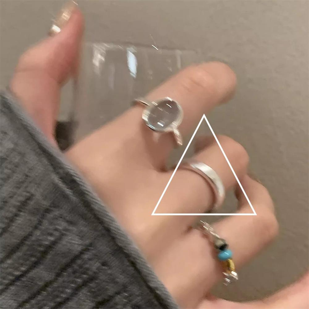 ins wind love zircon ring female flash diamond open index finger ring wholesale