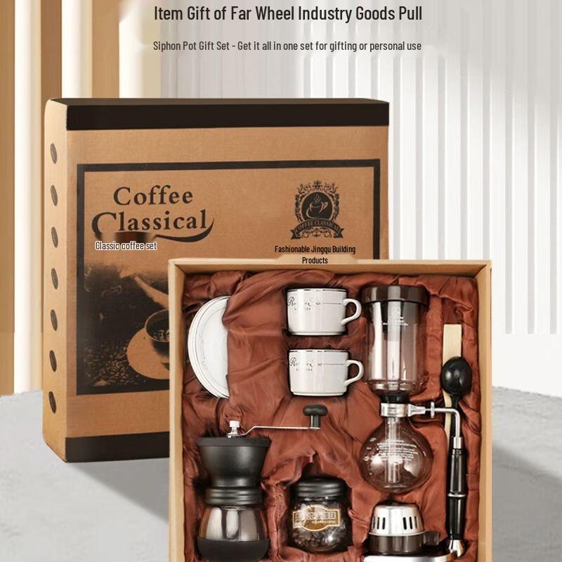 Siphon Coffee Maker Set with Hand Grinder