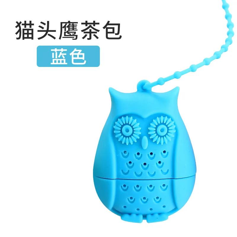 Silicone Owl Shape Tea Infuser Bag Reusable Safe Loose Leaf Tea Bags Strainer Filter for Tea Drinker Utensils