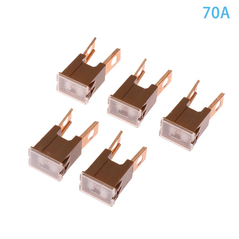 5Pcs Car Square External Plug-In Long Foot Fuses 20-120A Square Car Fuse Box Waterproof Sockets