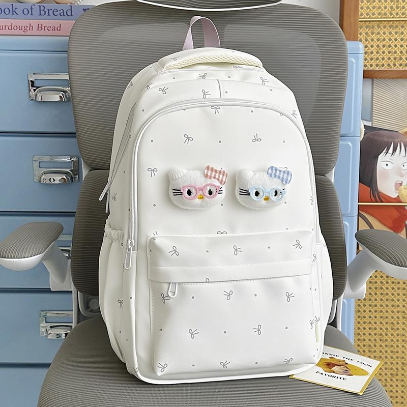 Schoolbag Macaron Plaid Girl Sweet Backpack Summer Refreshing Milk Blue Middle and High School Girls Atmosphere Backpack