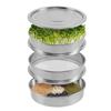 Stainless Steel Sprout Grower 7.8 Inch Stackable 3-Tier Mesh Germination Tray Round Sprouting Grower Microgreens Propagator With