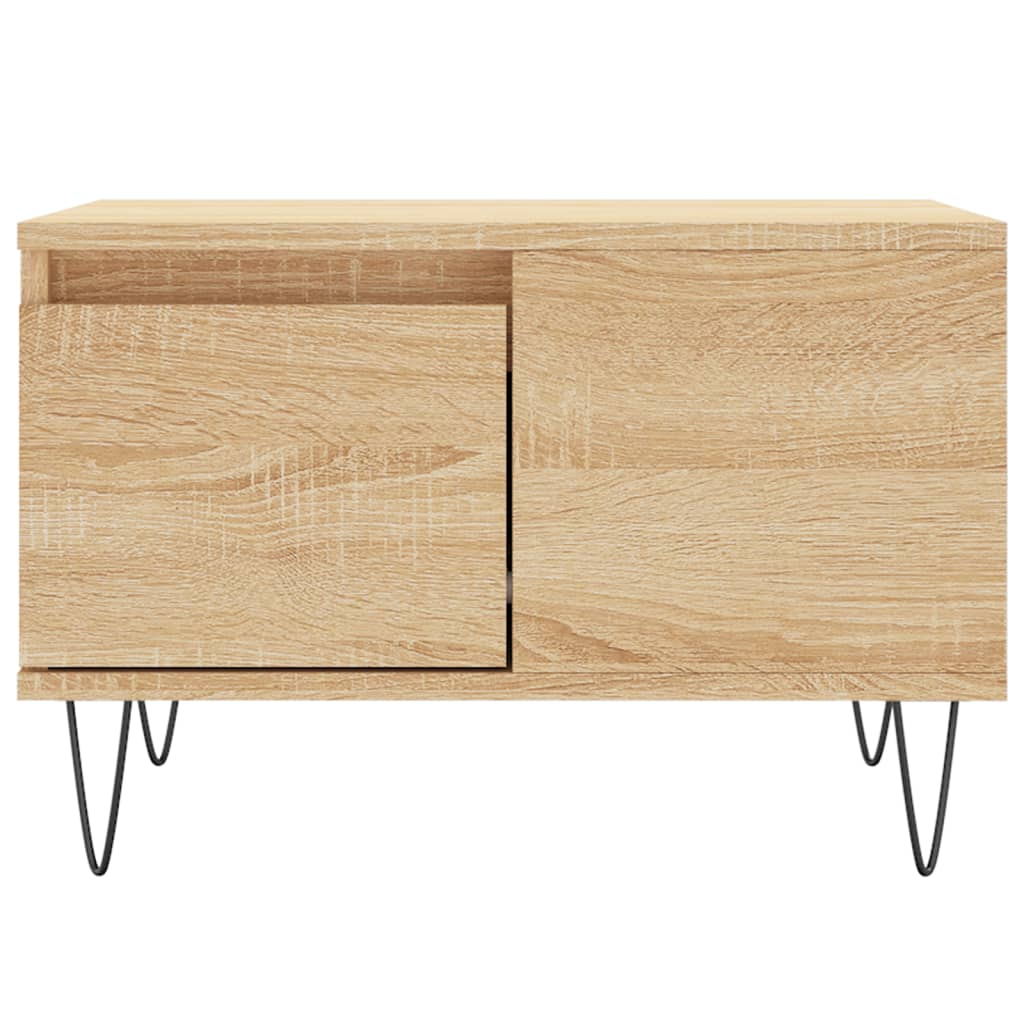  Coffee Table, Sonoma Oak 55x55x36.5 Cm Wood-based Material