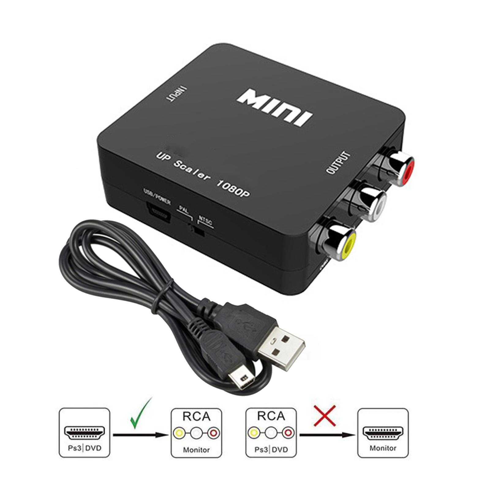 

Адаптер скалера, совместимый с AV-HDMI Композитный преобразователь HD-видео RCA N1 P7L5