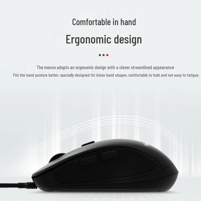 Lenovo Thinkplus M10 Pro Ergonomic Silent Wired Mouse
