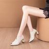 Fashion 2025 Autumn New Fashion Women's Sexy Soft High Heels Nude Boots Black Zipper Comfortable Leather Metal Pointed Pumps