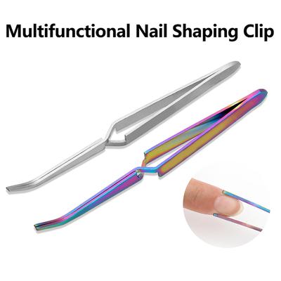1 Stück Edelstahl-Nagelformungspinzette für UV-Gel-Spitzen-Nagelkunstwerkzeuge
