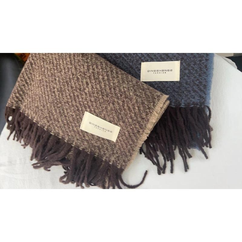 New Warm Thickened Scarf for Women  Autumn and Winter Casual Scarf for Men Korean Style Imitation Cashmere  Versatile Korean Style Shawl