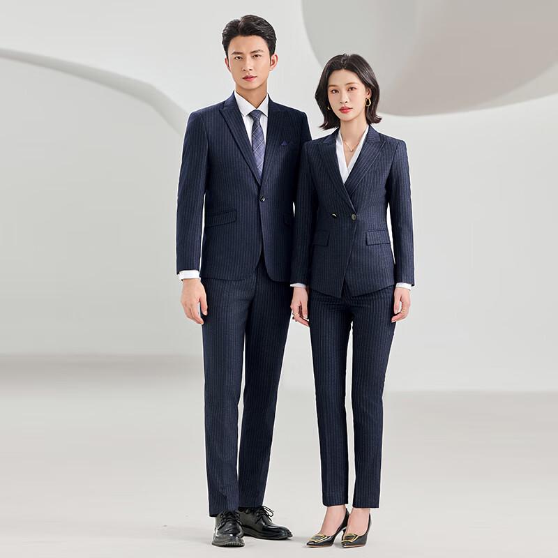 

Telo Man Professional Striped Business Suit Set 4XL