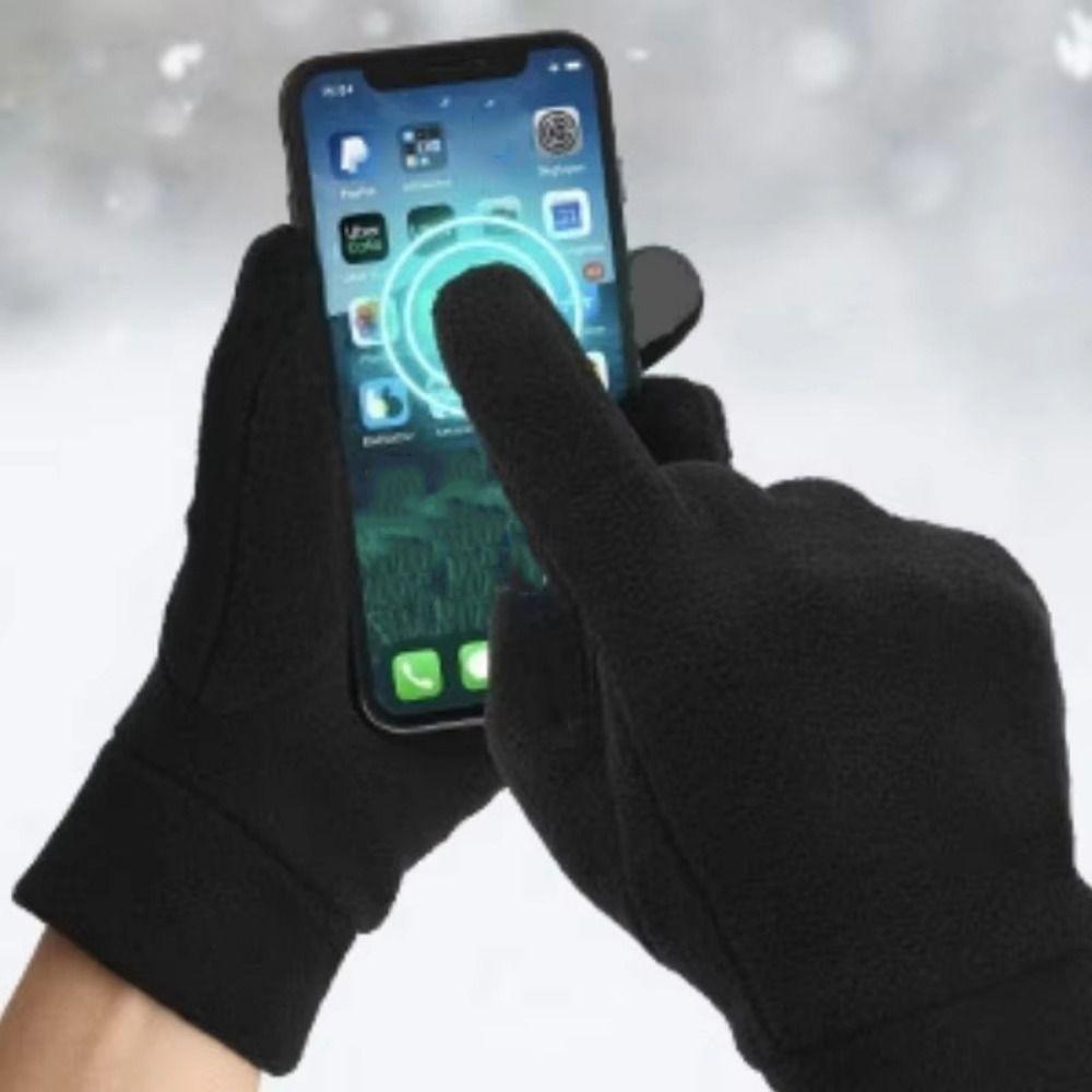 Five Finger Full Finger Mittens Warm Cycling Gloves Gift Thin Fleece Gloves  Winter