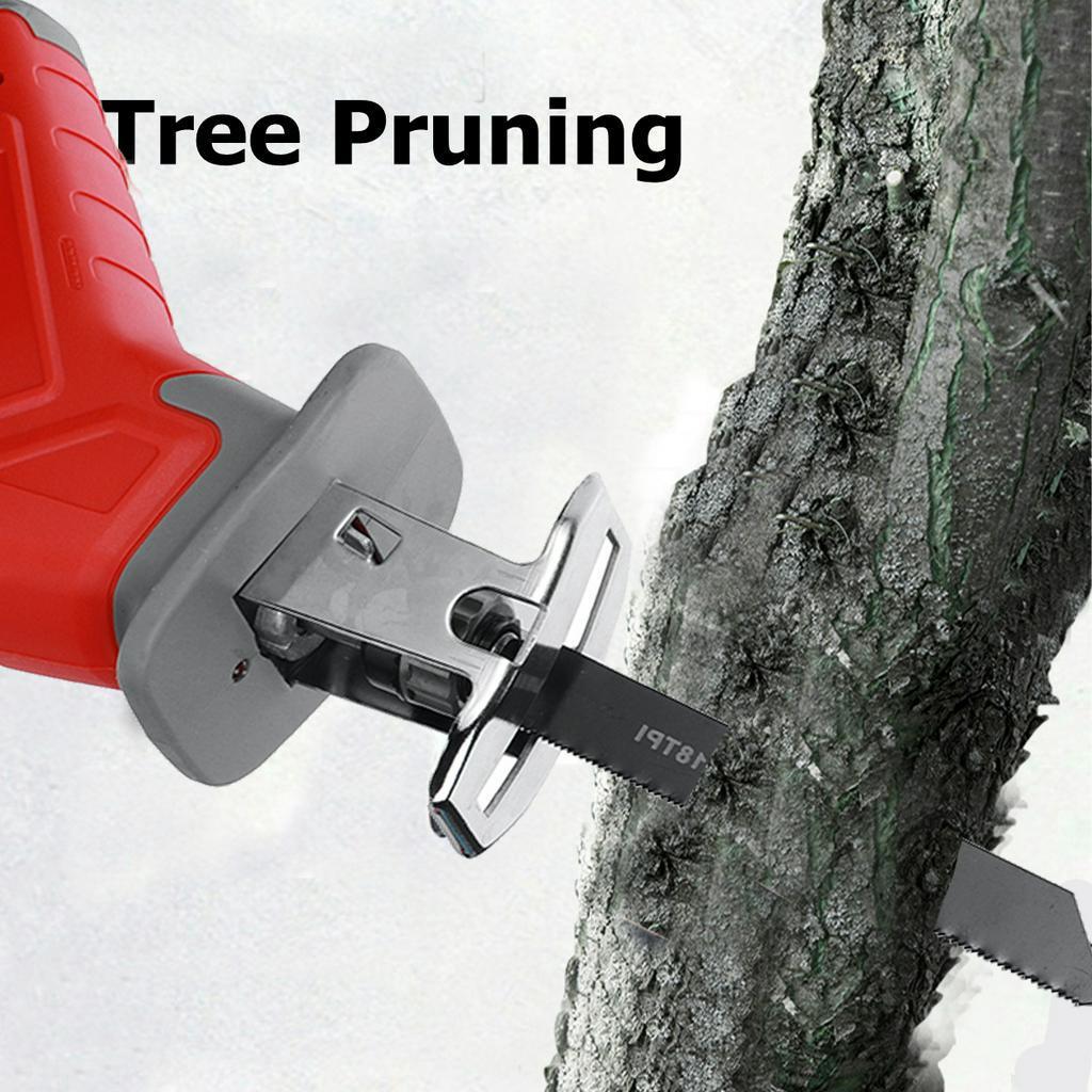 3000 U/min Fuchsschwanz Säbelsäge Multifunktionssäge Akku Hubsäge für Metall Holz Rohrsäge mit 4 Sägeblättern Set 88VF