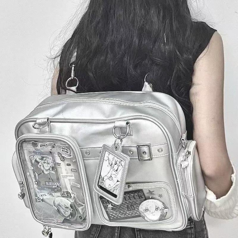 

Star Chaser Concert Hidden Light Sign Pain Bag Baby Bag Large Capacity Shoulder Crossbody Student Daily High-value Women s Bag срібний