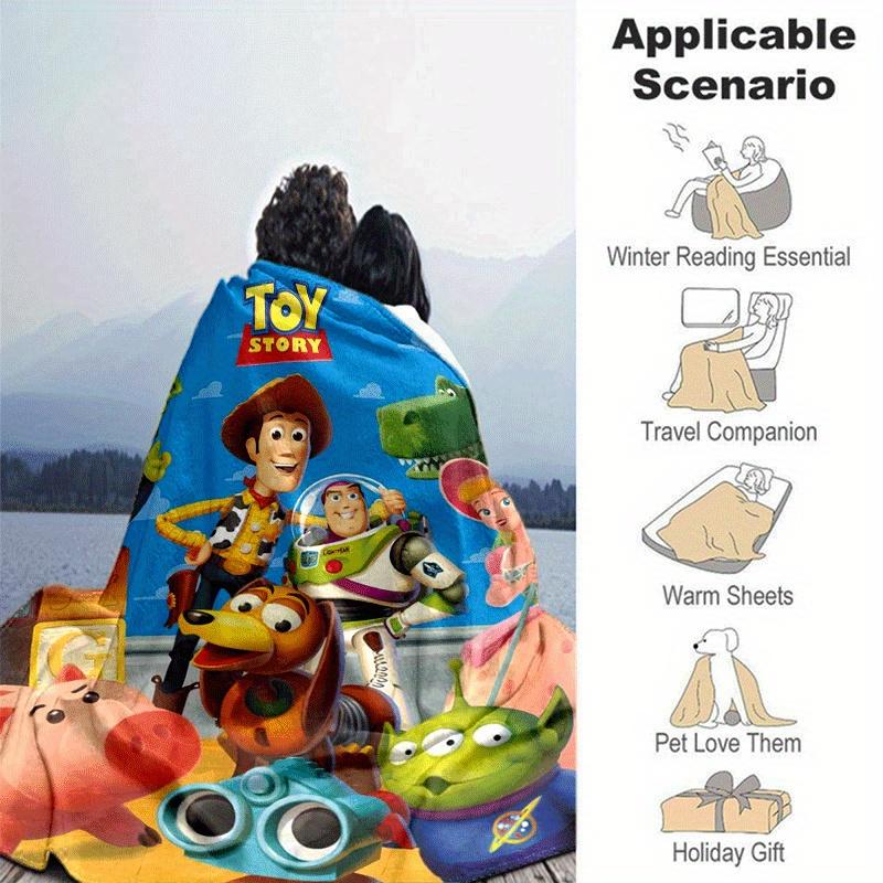 1pc Toy Story Printing Blanket - Soft, All-Season Throw for Office Blanket, | Personalized Gift with Adorable Cartoon Design