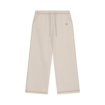 Ipiti Cover Stitch Sweatpants (Beige)