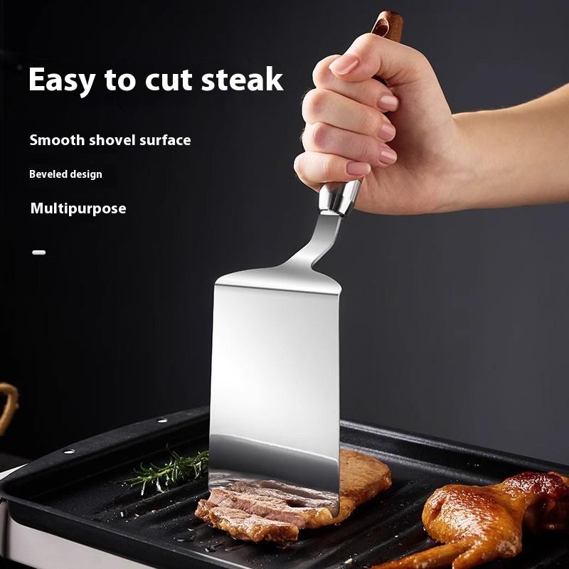Griddle Accessory Kit Grill Spatula Scraper Flipper Stainless Steel Beef Meat  Flat Top Grill Kitchen Accessories