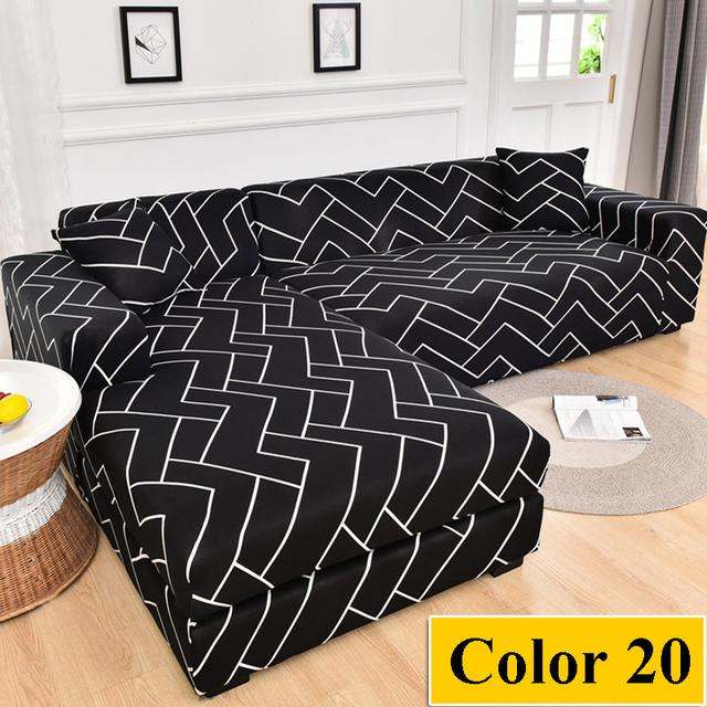 Elastický potah na pohovku do obývacího pokoje Rohový potah ve tvaru L Potah na pohovku Sedák Potah na pohovku Napínací potah na pohovku