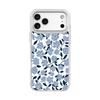 Applicable To Apple 17pro Mobile Phone Case, Advanced Sense 16 Replaceable Back Plate 15promax Magnetic Mobile Phone Case, Blue and Black Flower.