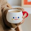 Ceramic Coffee Mug with Chubby Face Design, Microwave Safe,Machine Washable, Novelty Round Cup for Office, Afternoon Tea, Breakfast, Milk