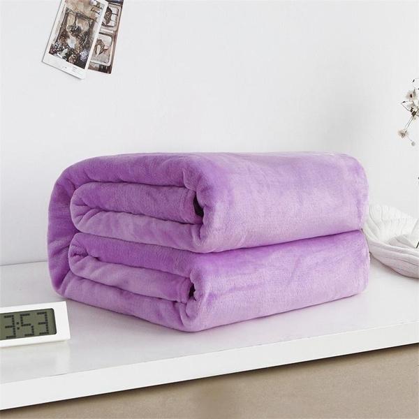 

Однотонное фланелевое одеяло, покрывало на кровать / диван / для путешествий 100x150см 150x200см 180x200см 200x230см Одеяло для взрослых/детей 150x200cm светло-фиолетовый