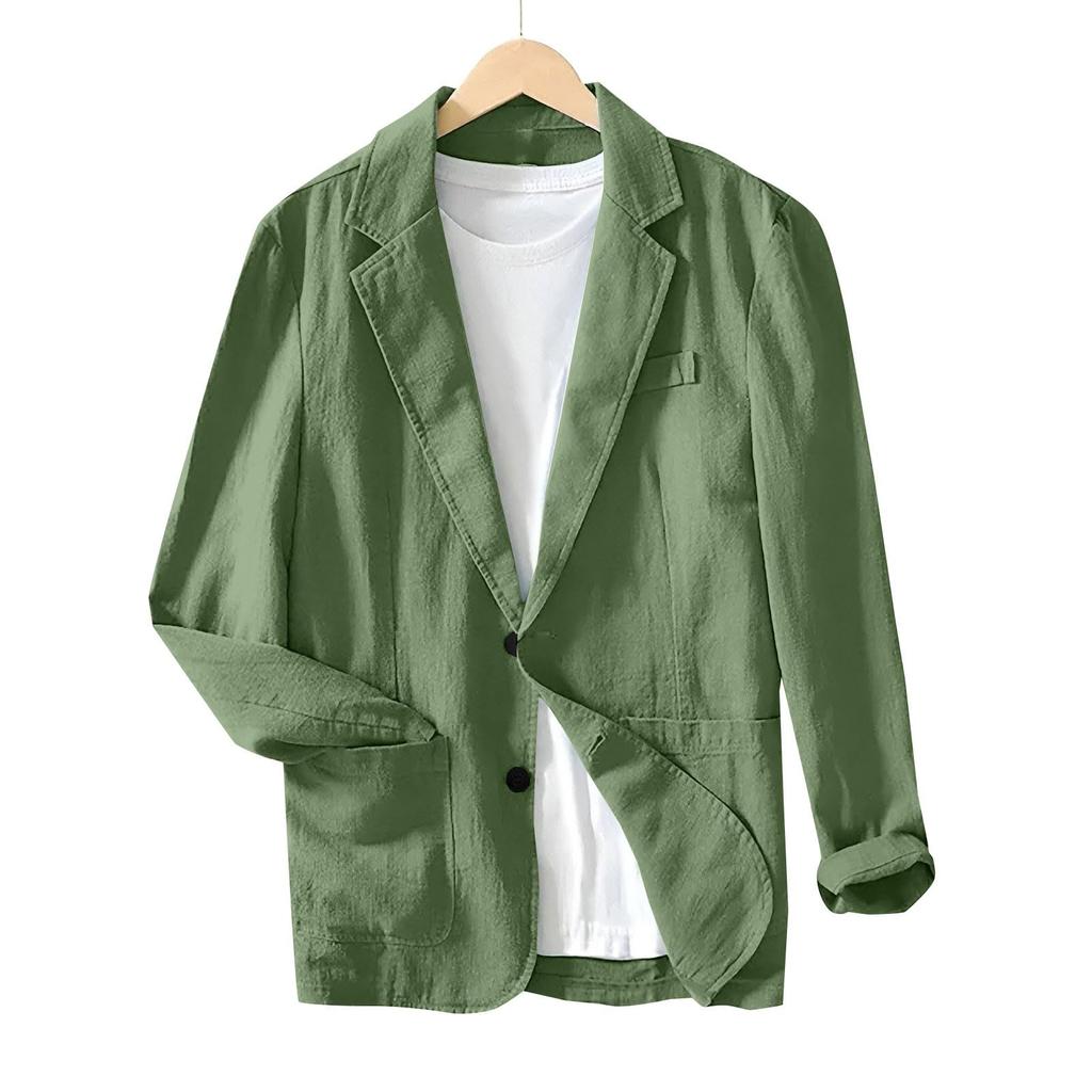 Men's Casual Long Sleeve Blazer Jacket with Pockets Lightweight Fashion Outerwear Suitable for Various Occasions Stylish Design