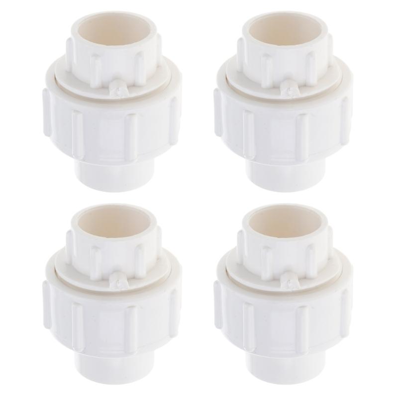 4Pcs PVC Union Connector Leakproof Pipe Quick Connect Fitting Aquarium Fish Tank Tube Joint For Water Supply Systems