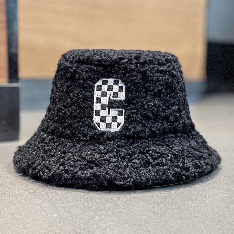 

Панама из овечьей шерсти с улыбающимся лицом, женская осенне-зимняя теплая шапка с защитой ушей, модная уличная, парная плюшевая шапка average size