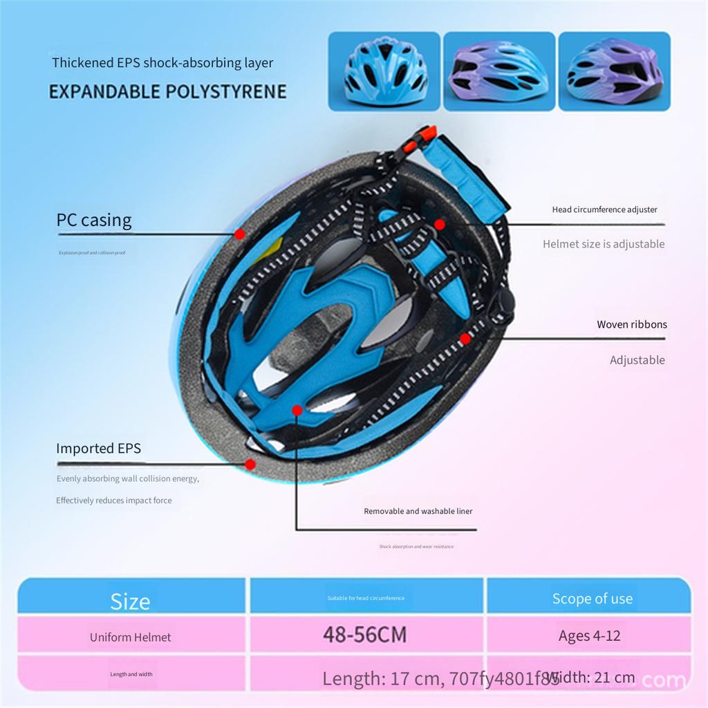 Gradient Kids Protective Helmet, Breathable Shockproof Safety Helmet for Bicycle Roller Skate Skateboard Balance Bike, Children Sports Cycling Helmet