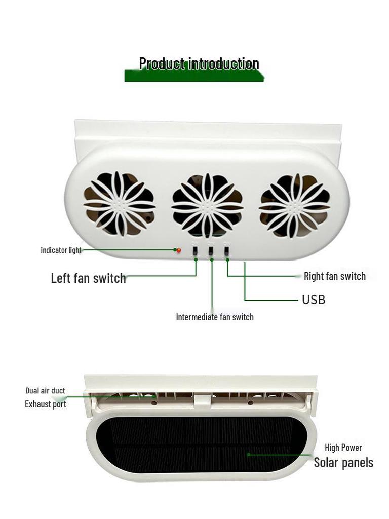 Solar Car Ventilation and Cooling Exhaust Fan