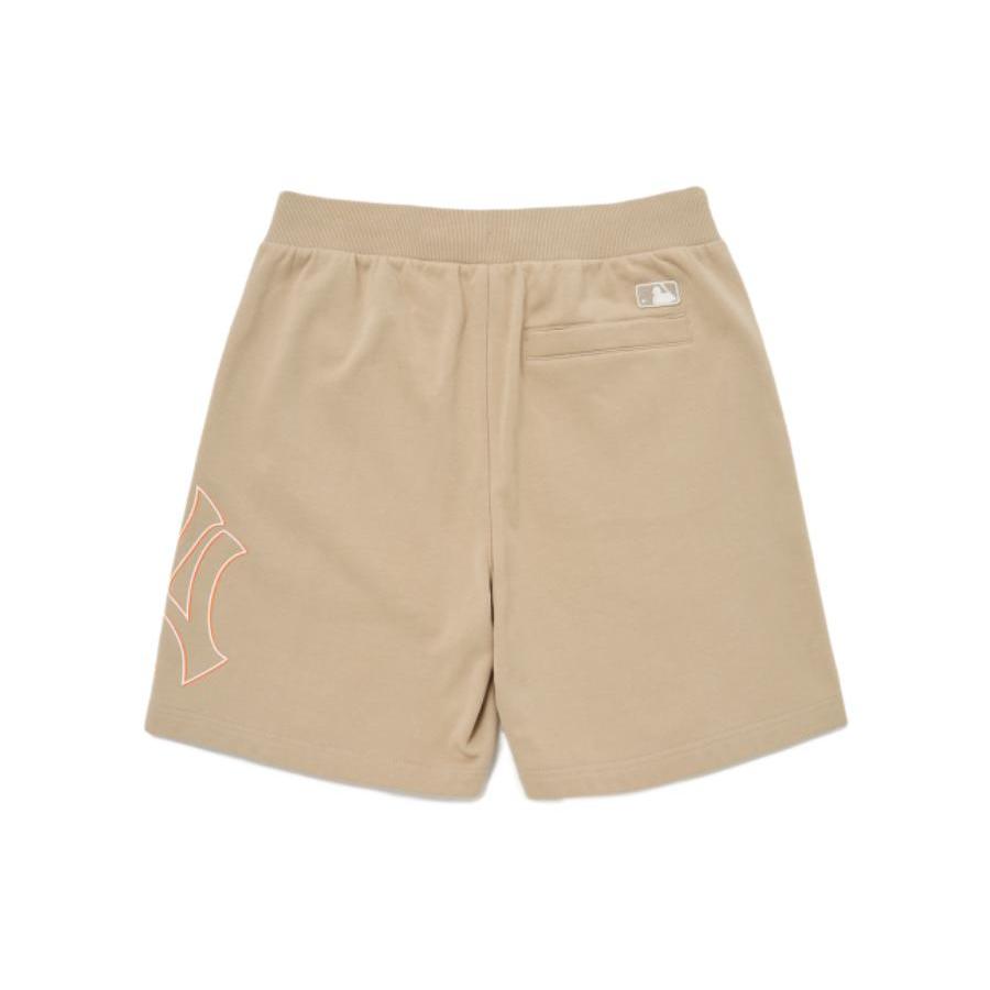 New MLB Base Logo Casual Shorts Unisex Beige 3ASPB0223-50BGS