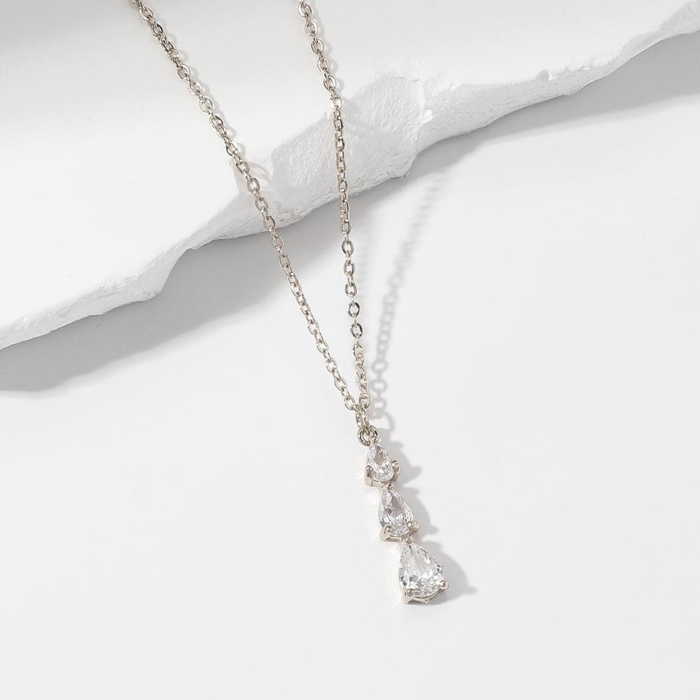 Minimalist Fashion Water Drop Pendant Necklace Woman Wedding Jewellery