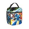 Mega Man Cartoon Lunch Bag Outdoor Picnic Portable Thermal Tote Handbags For Women  Oxford Print Cooler Bag