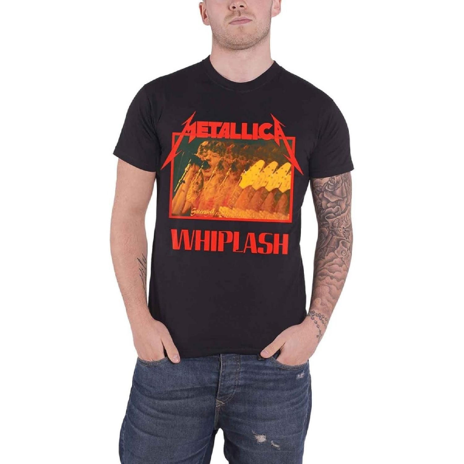 METALLICA T Shirt Whiplash Band Logo Official Mens Black XXXXXL разноцветный