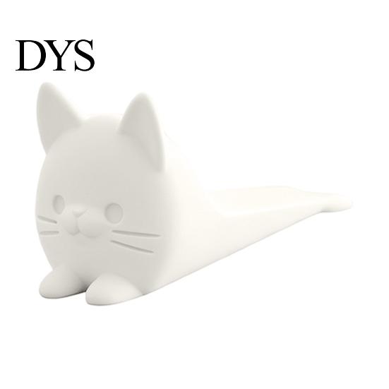 Portable Door Security Wedge 3D Printed Cute Cat Stopper, Non-Slip Cartoon Holder, Stop Decorative for Wood Floors Home Protection No Drill Stopper