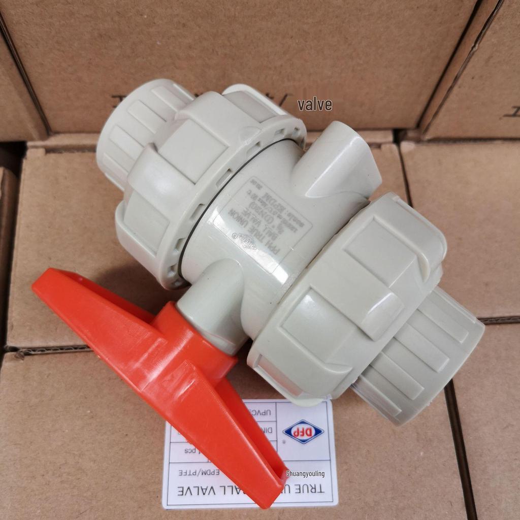 PPH Double Union Oil Screw Ball Valve Hot Melt Switch