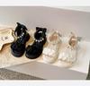 Girls' 2026 Summer Princess Sandals with Pearls & Bows – Stylish Roman Beach Shoes for Older Children