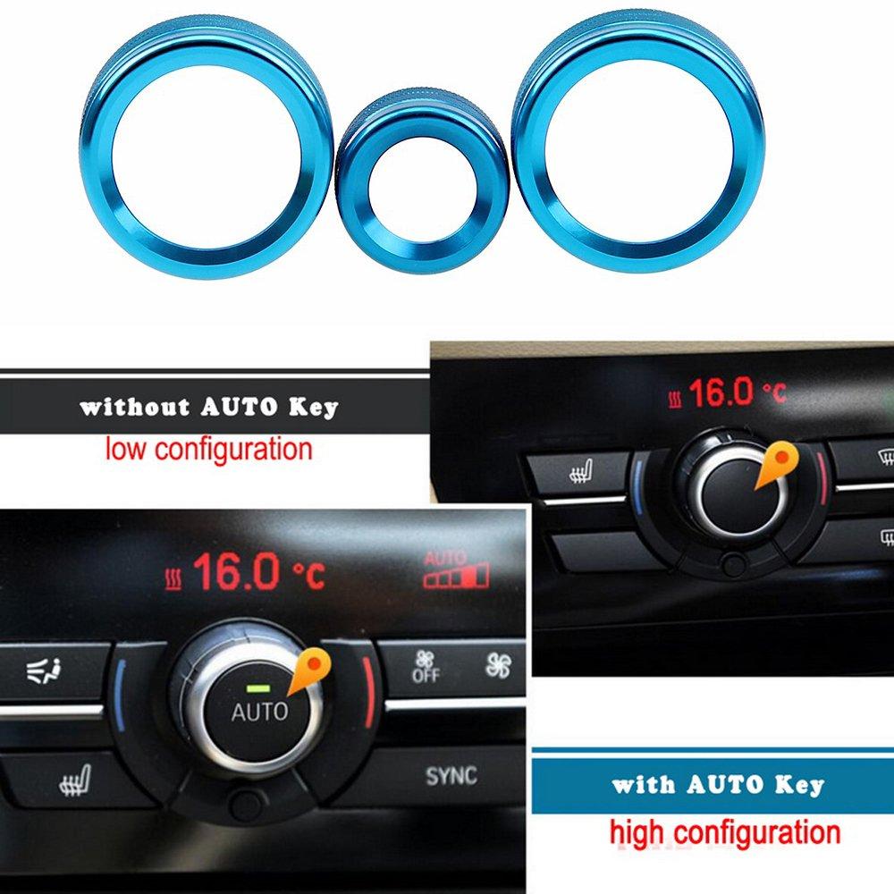 Eaglerich 3PCS/Lot Car Air Conditioner Dial Cover Switch Cover Knob Cover Adjustment Ring Air