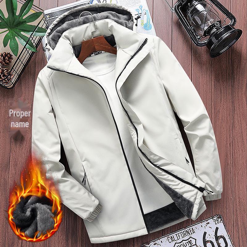 Shopee Winter Thickened Fleece Cotton Coat - Warm, Cold-Proof Youth Casual Jacket