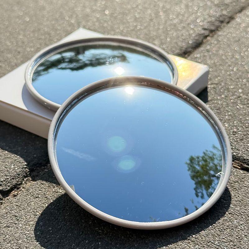 Miroir Rond Mini 7,5 cm / 9,5 cm Miroirs Selfie de Voyage Miroir Sphérique Convexe Grand Angle Portable pour IPhone Samsung Vlogging