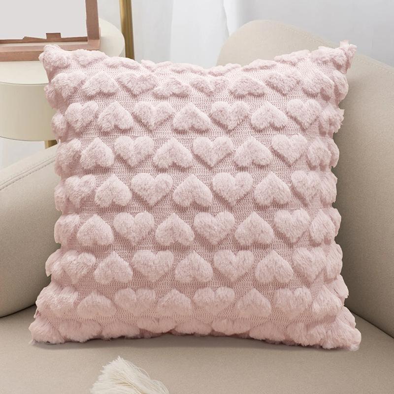 Modern Simple Ins Pillow Plush Autumn and Winter Pillow Living Room Sofa Love Cushion Pillow Cover